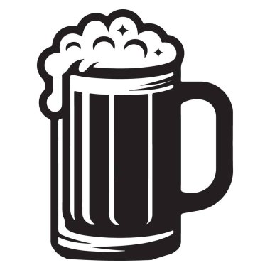 Bar Tanıtımları için Bira Kadehi Silueti Vektör Sanatı Tazeleniyor