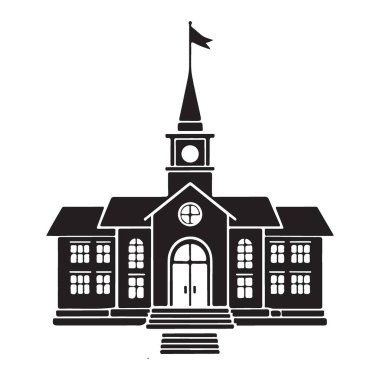 Eğitim ve Öğrenim İçin Okul Geliştirme Vektörü İllüstrasyonu