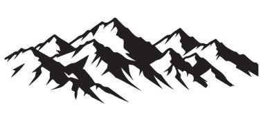 Açık Hava Maceraları için Majestic Dağlık Çizim Vektörü Grafiği
