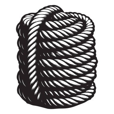 Denizcilik Kullanımı İçin Çarpık İp Bobininin Karmaşık Vektör ResmiComment