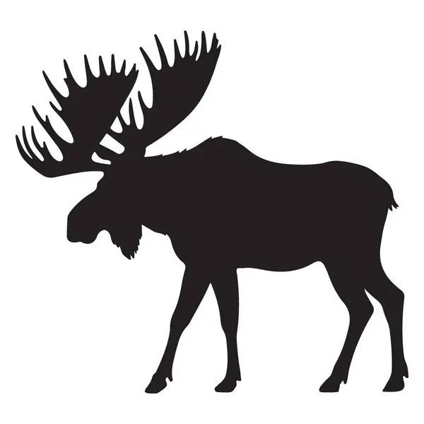 Geyik Vahşi Yaşam Silueti Gezgin Doğa Vektörü Çizimi