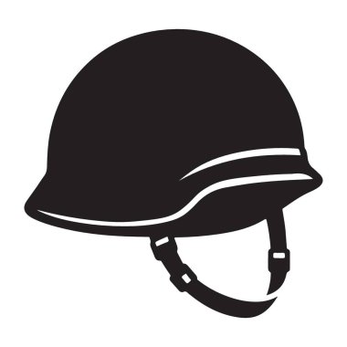 Askeri miğferin silueti asker koruma vektör grafik elementi