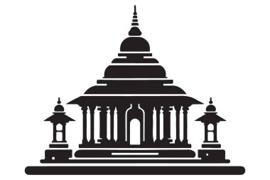 Geleneksel Asya İnşaat Tapınağı Mimarisinin Muhteşem Silueti