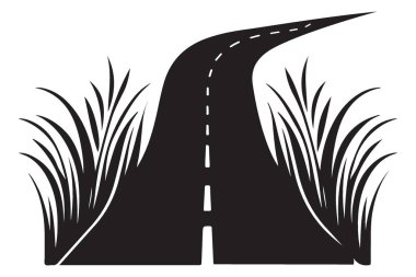 Sahne Yolu İllüstrasyonu Doğanın Yolculuğunda İleride Bir Yol