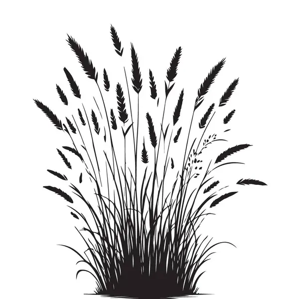 Çimen Silüeti Vektör Sanatı Doğal ve Kırsal Estetik