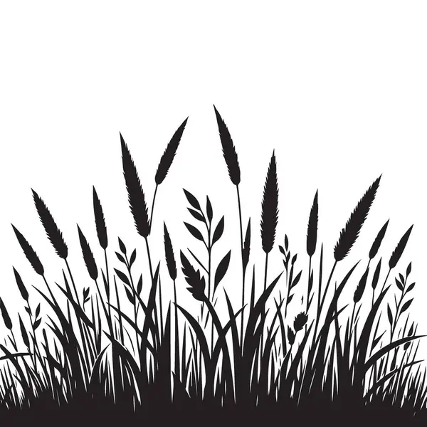 Ayrıntılı Çimen Çimeni İllüstrasyon A Tranquil Doğa Sahnesi Duvar Kağıdı