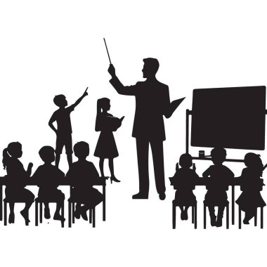 Okul eğitimi tasarımı için sınıf öğretmenliği vektör çizimi