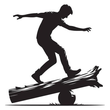 Odaklanma Günlüğünde Kişinin Silüeti Dengeleniyor