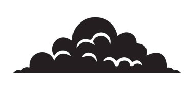 Hava Durumu ve Tasarım Projeleri için Siyah Bulut Silüet Vektör ResmiName