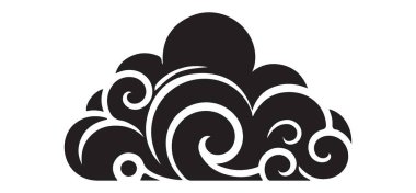 Grafik ve Web Tasarımı için Şekillendirilmiş Bulut Siluet Vektör Resimlemesi