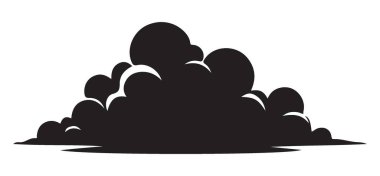 Hava Durumu ve Tasarım için Çizgi Roman Bulut Çizimi Vektör Grafiği