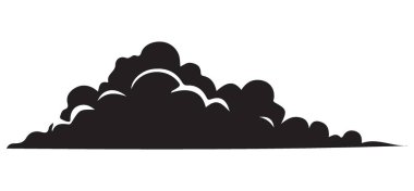 Hava Tasarımı ve Uygulaması için Basit Kara Bulut Simgesi Simgesi