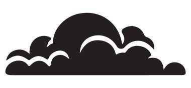 Hava Tasarımları ve Grafikleri için Kara Bulut Görüntü Çizim Vektörü