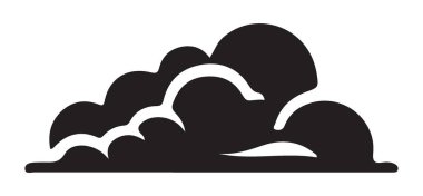 Yaratıcı Hava Resimleri ve Vektör İçin Koyu Siluet Bulutu Grafiği