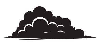 Hava ve Simge Projeleri için Basit Bulut Silueti Grafik Tasarımı