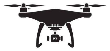 Drone Silhouette Uçan Yüksek Gözetleme Teknolojisi İcat Hava Fotoğrafçılığı