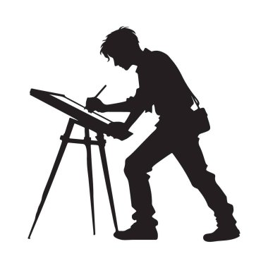 Siluet Sanatçısı Açık Hava Ressamlığı Yaratıcı Projeler için Grafiksel Çizim