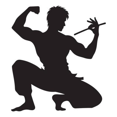 Genelkurmayla Dövüş Sanatları Ustası Silueti Güçlü Hareketler Görüntüsü