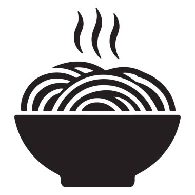 Sıcak Erişte Silueti Resimleri Buharlı Efektli Bir Kasede