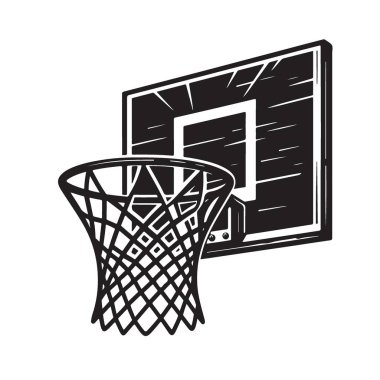 Basketbol Hoop Vektör İllüstrasyon Spor ve Eğlence Tasarımı