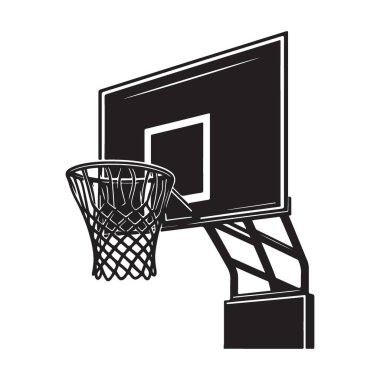 Basketbol Hoop Vektör Grafik Siluet Klip Sanatı Yazdırma Tasarımı