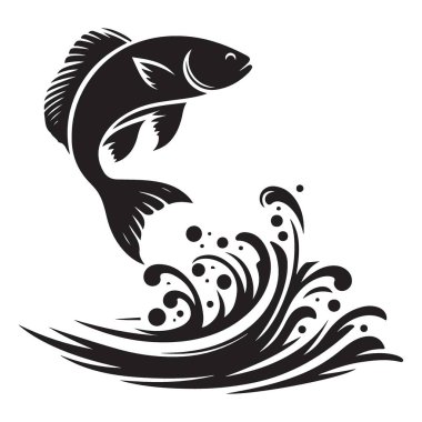 Splash Efektleriyle Sudan Sıçrayan Balığın İmajı