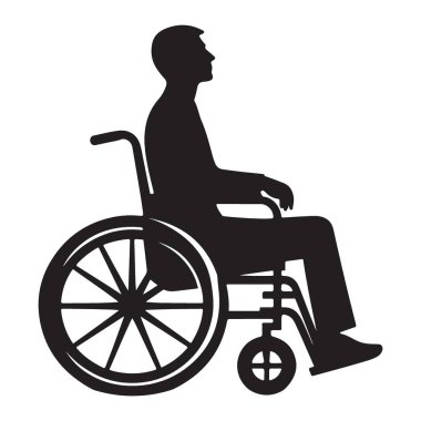 Tekerlekli Sandalye Silüet Görüntü Vektör Erişilebilirliği ve Katılım Tasarımı