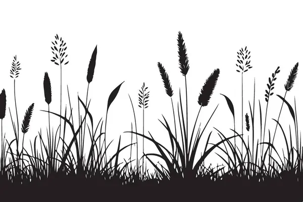 Doğa ve çevre tasarımları için güzel çayır manzarası çizimi