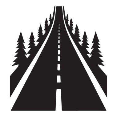 Yol Silüeti Vektör Çizimi Yönlendirme ve Seyahat Tasarımı