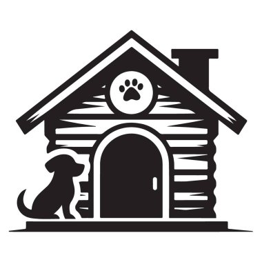 Köylü Köpek Evi Silueti Görünümü Evcil Hayvanın İçin Sıcak Bir Ev