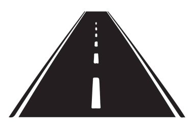 Yol Silueti Perspektif Görünümü Otoyol Asfalt Vektörü ResmiComment