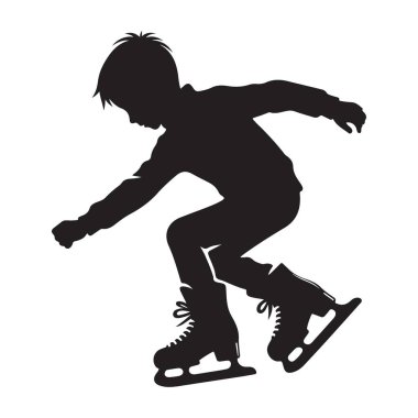 Kış etkinliğinde buz pateni figürünün silueti.