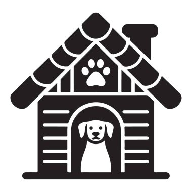 Evcil Hayvanlar İçin Pençe Yazdırmalı Şirin Köpek Evi Silueti
