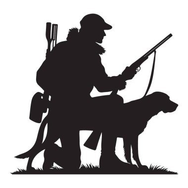 Siluet Avcısı ve Köpek Takımı Dış Tutkular Çizimi