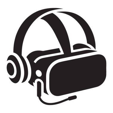 Gerçekçi Deneyimler İçin Kulaklıklı Sanal Gerçeklik Kulaklığı Silueti