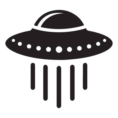 UFO siluet vektör çizimi izole uzay gemisi uzay keşfi