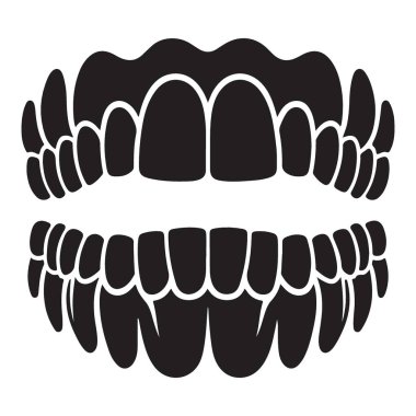 Diş Silueti Vektörü Ağız Temizliği Diş Sağlığı Çizimi