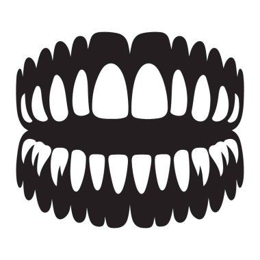 Ürkütücü vektör protezleri korkunç tasarımlar ve diş konsepti için harika.