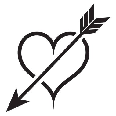 Romantik Sevgililer Günü Projeleri için Kalp ve Ok Görüntü