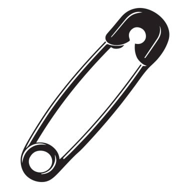 Kapalı Güvenlik Pin Ana Hattı Vektör Resimleri Dikiş Güvenliği Aksesuarı