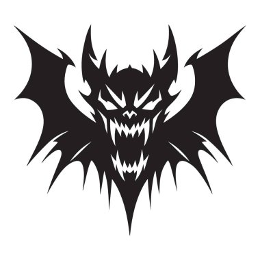 Ürkütücü Vampir Yarasa Vektörü İllüstrasyonu Korkunç Korku Cadılar Bayramı Dekorasyonu