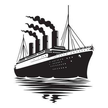 Tarih ve Denizcilik Tasarımları için Görkemli Titanik Buharı İleride Görünüyor