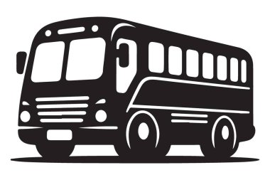 Okul Otobüsü Vektör İllüstrasyonu Ulaştırma ve Eğitim Projeleri İçin Harika
