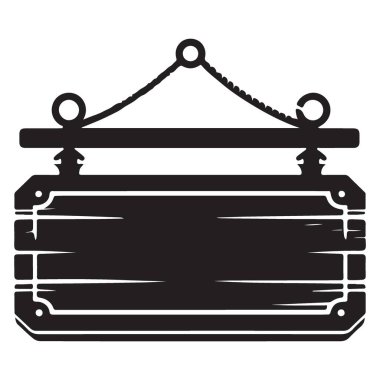 Reklam veya mesajlar için Rustik tahta tabela vektörü grafiği