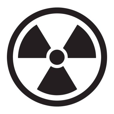 Radyoaktif sembol vektör grafik tehlike işareti gösterimi
