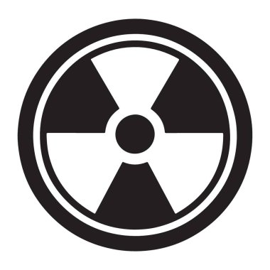 Radyoaktif Tehlike Sembol Vektörü İllüstrasyon Güvenliği Amaçlı Uyarı