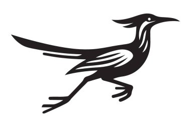 Güneybatı ve Çizgi Film Tasarımları için Roadrunner Vektör Resimleri Çalıştırılıyor