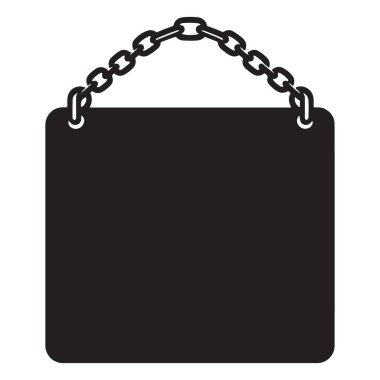 Boş asılı tabela silueti duyurular ve mesajlar için mükemmel