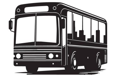 Şehir Otobüsü Silüeti Şehir Taşımacılığı ve Seyahat Resimleri