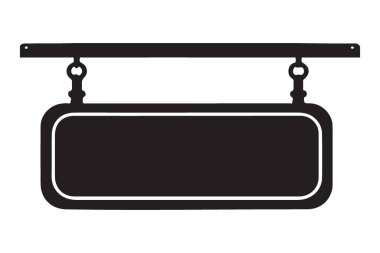 Dükkan Reklamcılığı ve Tanıtımı İçin Boş Asma İşareti Silüeti